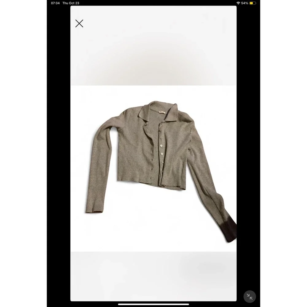 John galt button‎ down cropped cardigan